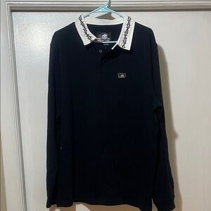 Lurking class Black Long Sleeve Polo Shirt extra large